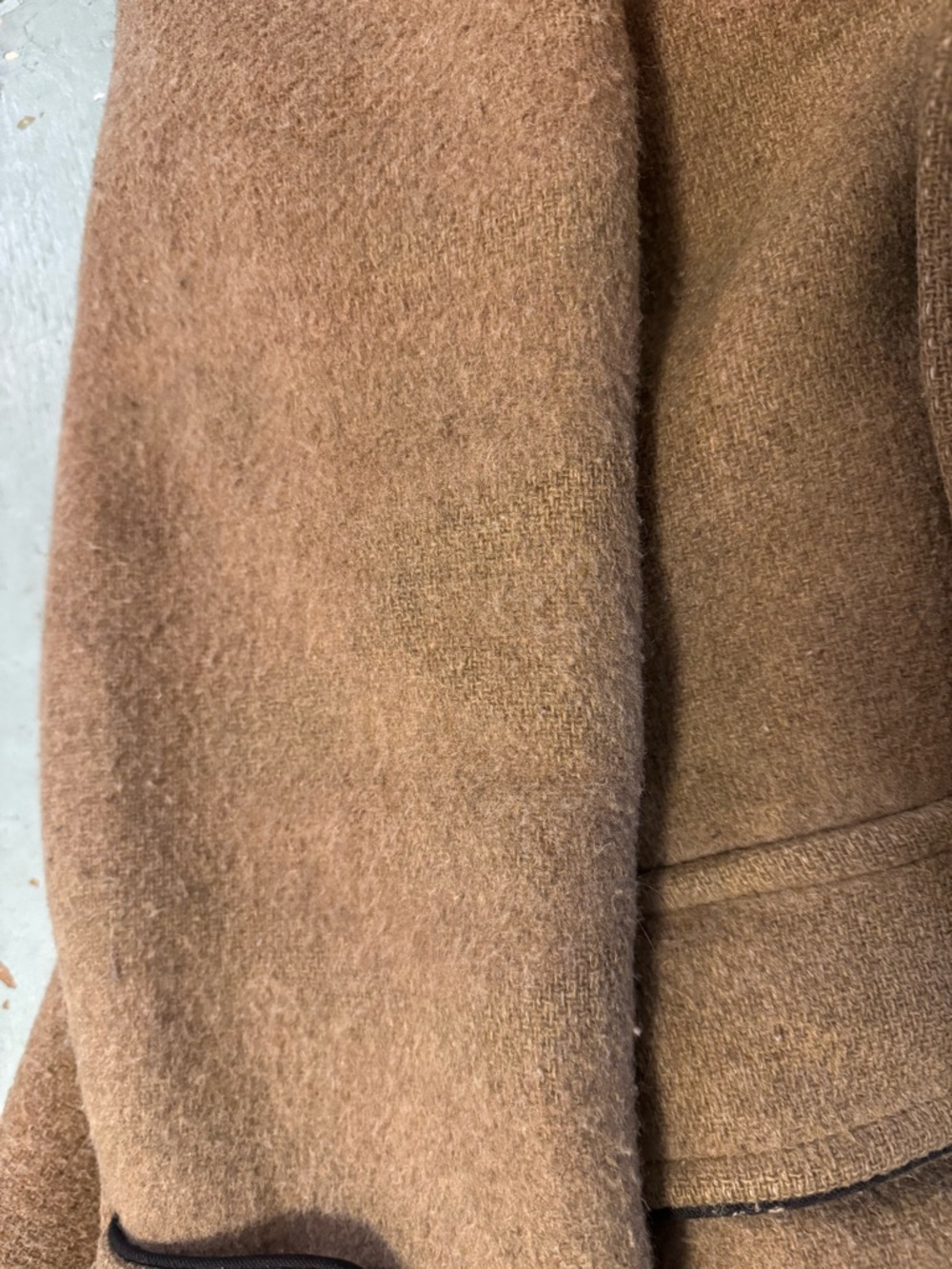 Camel Wool Toggle Duffle Coat with Hood - Picture 6 of 8